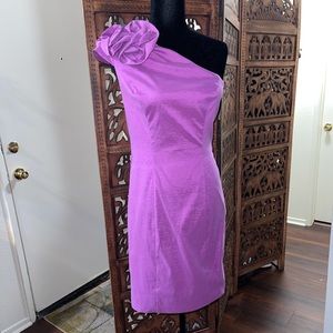 S.L.Fashion Violet One Shoulder Dress